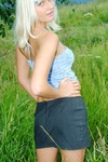 Ok so this is one cute teen and she is all happy and excited to be taking her clothes off outside ni