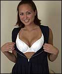 chick trick katlin showing white bra