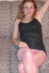 Amateur brunette gets fucked hard with her pantyhose still on
