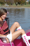 Trixie being naughty on the small boat