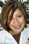 Trixie Teen posing outside in her white panties