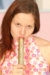Check out carol she is making her oh face as she sucks on her dildo getting it nice and slippery