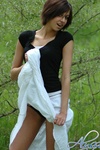Alyssa flashes her ass and tits outdoors