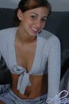 Alyssa unties her top and shows you her tight 18 year old body