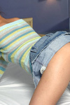 Check out this teens small boobies and her sexy neck showing as her hair is up