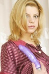 Teen hottie fucks her tight wet pussy with a big dildo