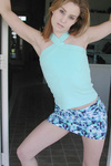Lacey White shows off her tiny titties