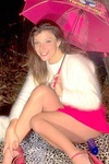 Hot brunette teen gets naked outdoor